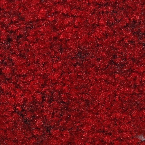 Close up view of Stylist Indoor floor mats nylon fibers in a Red/Black