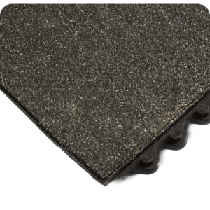 Close up view of 24-7 Solid Nitrile Industrial Anti-Fatigue Modular matting with Gritshield and interlock detail