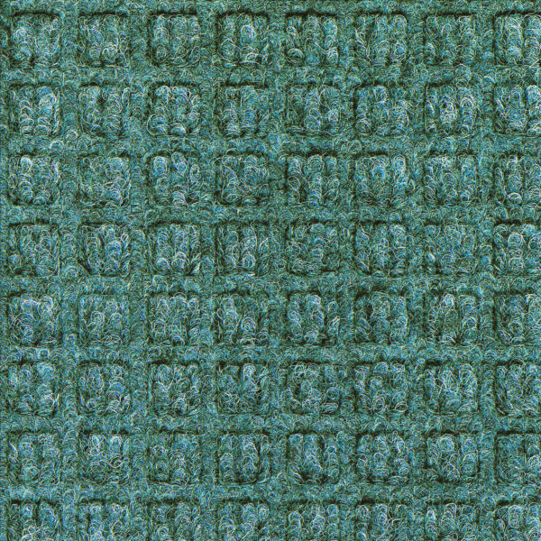 Close up view of Bluestone Waterhog Classic walk off mat showing waffle surface pattern of the carpet mat