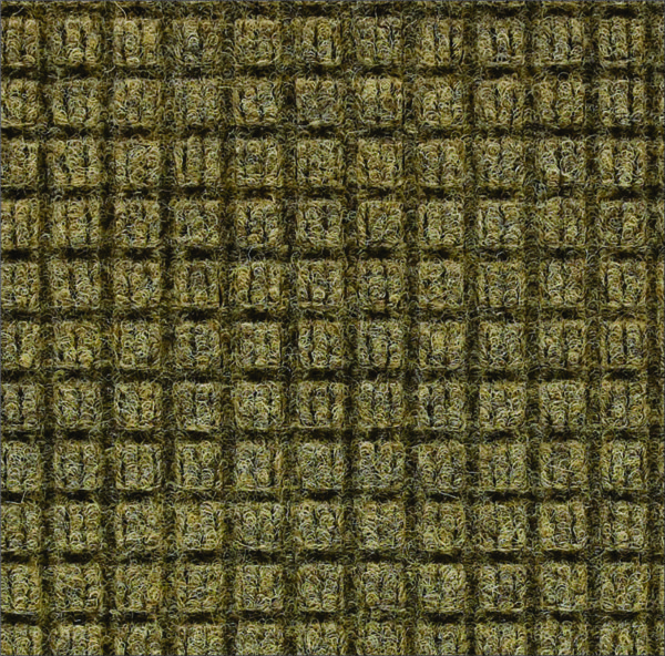 Close up view of Camel Waterhog Classic walk off mat showing waffle surface pattern of the carpet mat