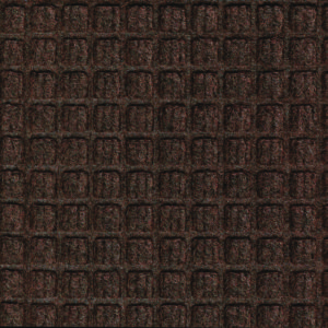 Close up view of Dark Brown Waterhog Classic entrance mat showing waffle surface pattern of the carpet mat