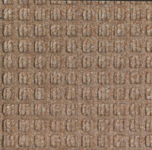 Close up view of Medium Brown Waterhog Classic entrance mat showing waffle surface pattern of the entry mat
