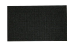 Aerial View of Waterhog Classic floor mat in a charcoal color and fashion edge border