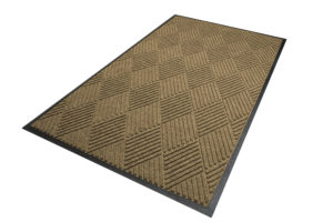 Aerial view of Waterhog Diamond Classic Standard Border Camel Floor mat
