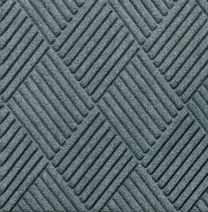 Close up view of Waterhog Classic Diamond entrance floor mat in the color Bluestone