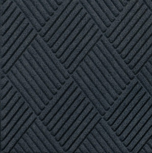 Close up view of Waterhog Classic Diamond entrance floor mat in the color Charcoal