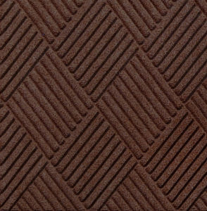 Close up view of Waterhog Classic Diamond entrance floor mat in the color Dark Brown