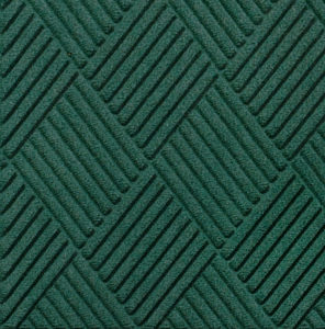 Close up view of Waterhog Classic Diamond entrance floor mat in the color Evergren