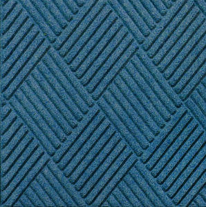 Close up view of Waterhog Classic Diamond entrance matting in the color Medium Blue
