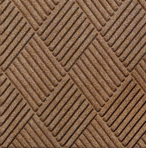 Close up view of Waterhog Classic Diamond entrance matting in the color Medium Brown