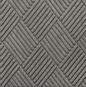 Close up view of Waterhog Classic Diamond entrance matting in the color Medium Gray