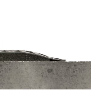 Side View showing Beveled Edges for Black Diamondplate SpongeCote 414 anti fatigue matting