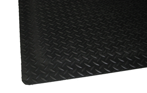 Surface Texture close up view for Black Diamond Plate Anti Fatigue Mat