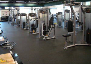 Commercial Gym with Rubber Gym Flooring