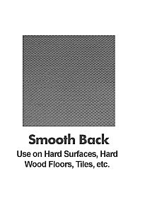 Waterhog Floor Mat Backing Types - Smooth for hard floors and cleated or gripper backing for mats used on top of carpet