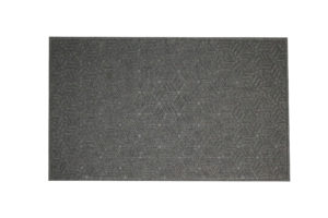 Aeriel view of Waterhog Legacy Eco Floor Mat in a Grey Ash with fashion border edges