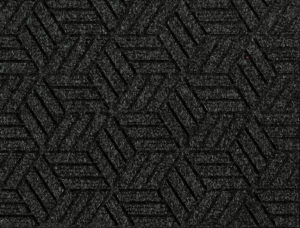 Close up view Waterhog Legacy Eco Floor Mat Black Smoke detailing the high tech floor surface pattern of the walk off mat