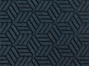 Close up view of a Indigo Waterhog Legacy Eco floor mat detailing the high tech floor surface pattern of the walk off mat