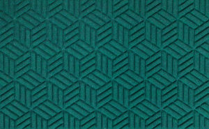 Close up view of a Aquamarine Waterhog Legacy Classic entrance mat detailing the high tech floor surface pattern of the entry matting