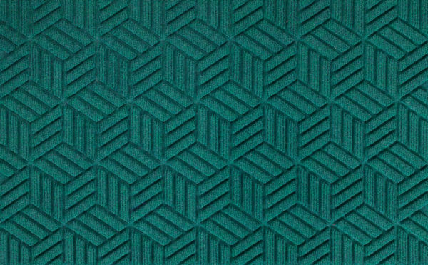 Close up view of a Aquamarine Waterhog Legacy Classic entrance mat detailing the high tech floor surface pattern of the entry matting