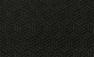 Close up view of a Charcoal Waterhog Legacy Classic entrance mat detailing the high tech floor surface pattern of the entry mat