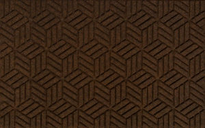Close up view of a Dark Brown Waterhog Legacy Classic entrance mat detailing the high tech floor surface pattern of the entry mat