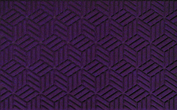 Close up view of a Purple Waterhog Legacy Classic entrance matting detailing the high tech geo floor surface pattern of the front door mat