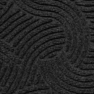 Close up view of Waterhog Plus entrance mat showing the Swirl Pattern in a Black Smoke