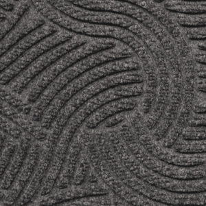 Close up view of Waterhog Plus Swirl Pattern Grey Ash showing swirling pattern of the floor mat