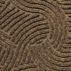 Close up view of Waterhog Plus Swirl Pattern Khaki showing swirling pattern of the floor mat