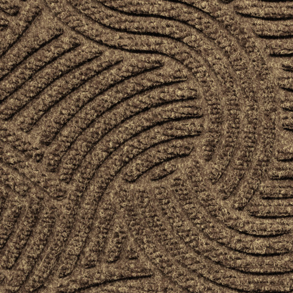 Close up view of Waterhog Plus Swirl Pattern Khaki showing swirling pattern of the floor mat