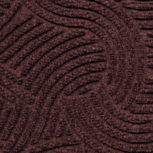 Close up view of Waterhog Plus Swirl Pattern Maroon showing swirling pattern of the floor mat