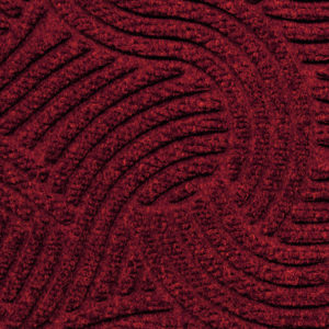 Close up view of Waterhog Plus Swirl Pattern Regal Red showing swirling pattern of the floor mat