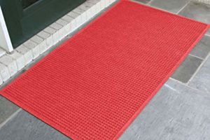 Waterhog Fashion entrance mats - Fashion Border - solid red used as an outdoor entrance mat