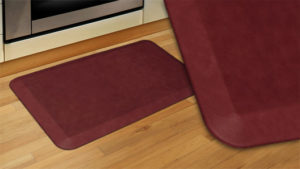 GelPro Designer Kitchen Mats for the home - Leather Grain Surface - Cranberry