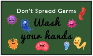 Don't Spread Germs 3'x5' horizontal