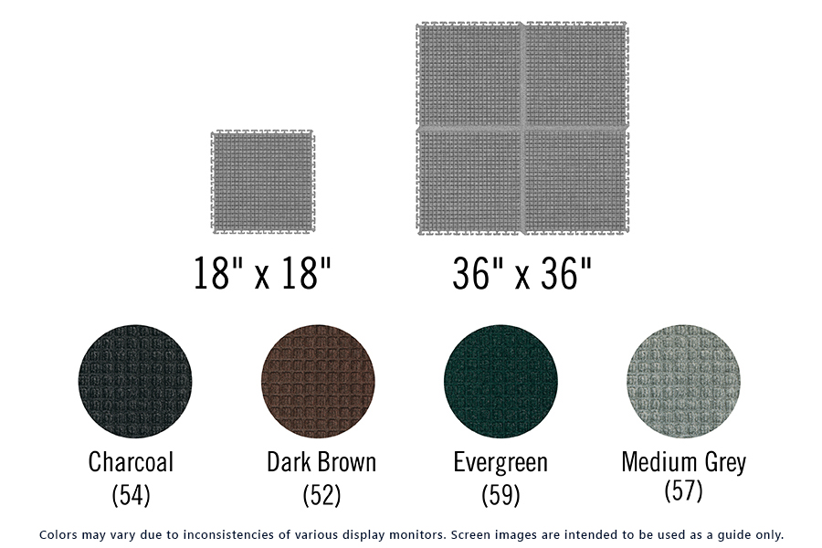 WaterHog Modular Tiles - Color Swatch - disclaimer - website